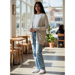 J.Crew Merino Wool V-Neck Cardigan Sweater 100% Merino Wool Womens Size S